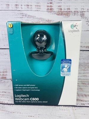 Logitech Webcam C600 HD Video Capture 2mp Sensor 8mp NIB -  NEW (d - Image 1 of 4