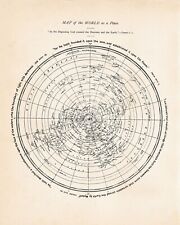 1901  Map Of The World As A Plane Flat Earth Map by David Wardlaw Scott - 11x14