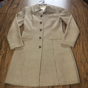 Vintage Hugo Buscati Blazer (Sz 2) & Pant (Sz 4) Suit USA Houndstooth Jacket - Picture 1 of 24