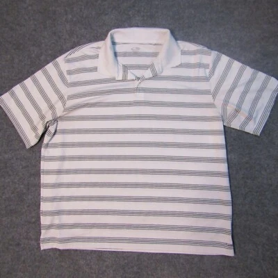 Champion DuoDry White with Black and Grey Stripes Polo Golf Shirt Men’s XXL - Image 1 of 4