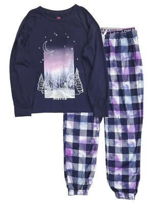 Justice Girls Purple Camping Pajamas Shirt & Jogger Pant Sleep Set - Image 1 of 2