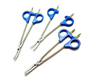 Laparoscopic Bi-clamp Vessel Sealing Forceps Cable Small Medium Large 4Pc Set - Picture 1 of 18