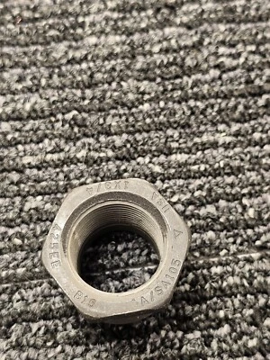 (QTY 5) Capitol 1" X 3/4" Threaded (NPT) Hex Bushing A105 Forged Steel - Image 1 of 4