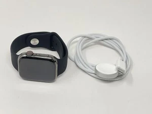 Apple Watch Series 9 45mm Grafitowy Stal nierdzewna Czarny pasek GPS Komórka Dobry - Zdjęcie 1 z 5