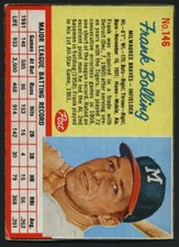 Post Cereal Baseball Card 1962 #146 Frank Bolling
