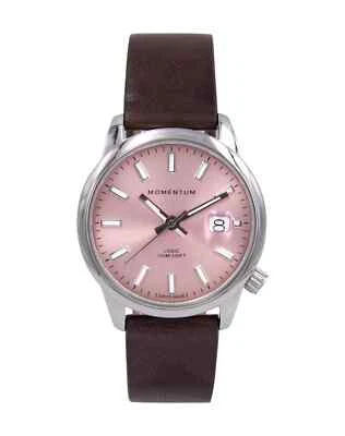 Momentum Logic 2–36 мм розовый циферблат с первоклассным коричневым кожаным ремешком Bramante - Изображение 1 из 3