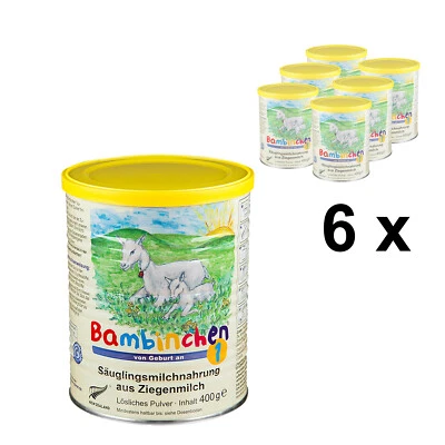 Bambinchen 1 Säuglingsnahrung, 6 Dosen, Ziegenmilch Babynahrung - 6x400g - Bild 1 von 2