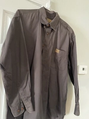 Bob Timberlake Shirt Mens Size L Classic Fit Brown Military Safari Epaulettes - Image 1 of 4