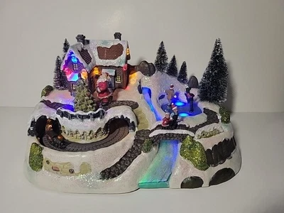 2011 Avon Winter Wonderland Centerpiece With Fiber Optic Lights & Music Display  - Image 1 of 4