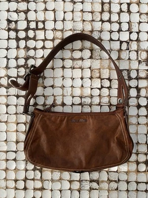 Bolso de Hombro de Colección Miu Miu Años 2000 Archivo Cuero Marrón Raro Foto 1 de 4