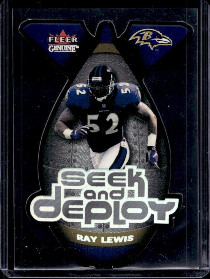2001 Fleer Genuine Ray Lewis Seek and Deploy #14 SD Ravens - Image 1 of 2