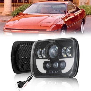 For Ford Probe 1989-1992 5x7 7X6" H6014/H6052/H6054 Chrome Led Headlight Square - Picture 1 of 17