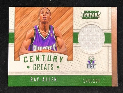 2015-16 Panini Threads Century Greats Threads #15 Ray Allen Relic Patch /199 - Image 1 of 2