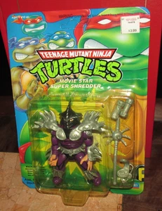 Figurina Teenage Mutant Ninja Turtle Movie Star Super Shredder 1992 NON PERFORATA NUOVA - Foto 1 di 4
