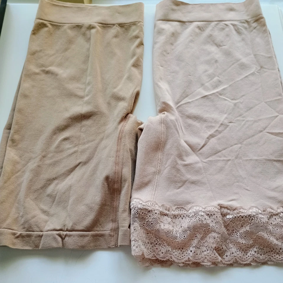SET OF 2 BREEZIES SHAPING UNDERWEAR-SIZE LARGE-CREAM LACE & TAN-BRAND NEW - Image 1 of 1