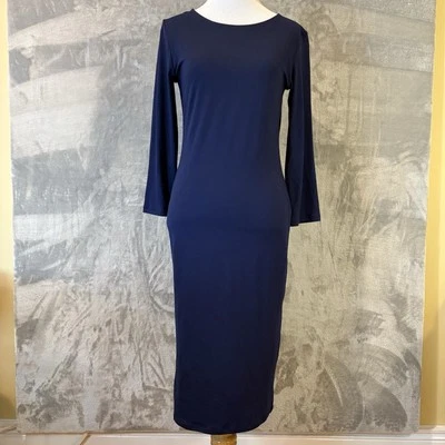 NWT Yelete Blue Long Sleeve Sheath Dress Sz M  - Изображение 1 из 4