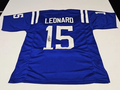 Riley Leonard Indianapolis Colts Rookie Autographed Signed Jersey JSA Certified - Image 1 of 4