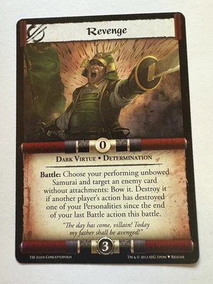 Revenge Alt Art L5R CCG Legend Of The Five Rings Very Hard To Find Promo - Image 1 of 2