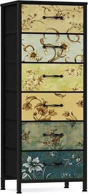 Furnulem 11.8"D x 15.8"W x 45.9"H (6 cajones), multicolor  Foto 1 de 4