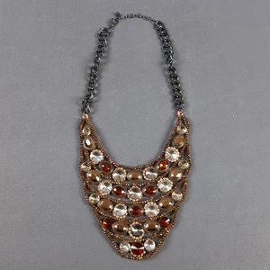 Collana Girocollo Da Donna In Strass E Perline Collezione Vintage Anni ‘80 - Picture 1 of 10
