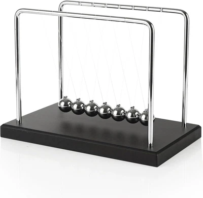 Newtons Cuna Balance Balls Newtons Cuna Péndulo con 7 Bolas Negro Madera B Foto 1 de 4