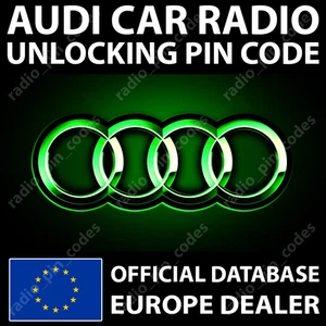 AUDI RADIO PIN CODE UNLOCK CHORUS CONCERT GAMMA SYMPHONY NAVIGATION PLUS RNS-E - Bild 1 von 4