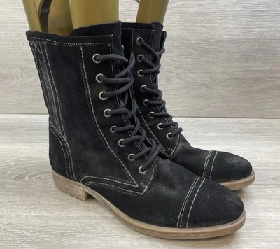 Botas de Combate Roan by Bed Stu Affair Cuero Gamuza Negro Para Mujer’s 10 Zapatos Foto 1 de 4