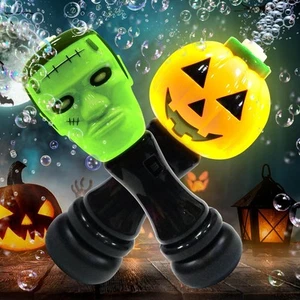 Halloween Bubble Blower Wand, Automatic Light Up Handheld Bubble Machine, 2 P... - Picture 1 of 9