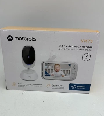NUEVO MOTOROLA VM75 5.0" VIDEO MONITOR BEBÉ 2 VÍAS AUDIO PTZ INFRARROJO Foto 1 de 2