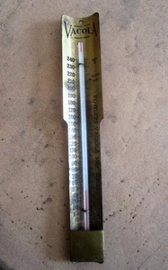 Vintage Fowlers Vacola Preserving Brass Thermometer - 23cm Long - Picture 1 of 2