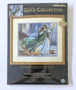Dimensions Gold Collection Counted Cross Stitch Kit # 35173 Woodland Enchantress - Picture 1 of 7