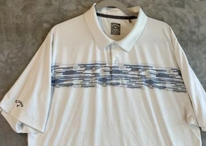 Callaway Poloshirt Herren 2XL weiß blau Opti-Dri Swing Tech Golf Performance - Bild 1 von 13