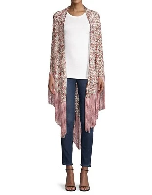 NUEVO CON ETIQUETAS Auténtico Missoni Foglia Lamé Flecos Crochet Chal Envolvente Bufanda Talla 1 $960 Foto 1 de 4