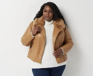 J Jason Wu Faux-Fur Trim Jacket Ladies Jacket Size 18W NEW - Picture 1 of 11