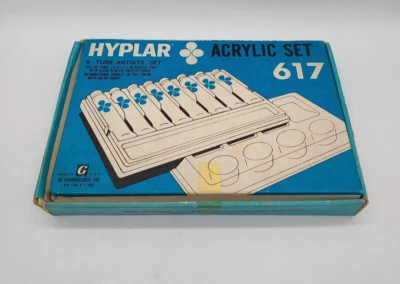 Vintage Grumbacher Hyplar Acrylic Set 617 With Box Paint Tubes Artists Set - Image 1 of 4