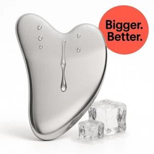 Gua Sha Stone Board Face Massager Stainless Steel Facial Scraper for All Skin - Picture 1 of 5