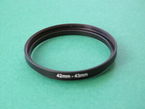 42mm-43mm Stepping Step Up Male-Female Filter Ring Adapter 42-43
