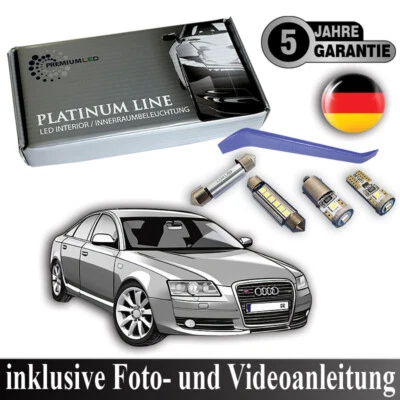 LED Innenraumbeleuchtung Audi A6 C6 4F Innenbeleuchtung Innenlicht Set 14 SMD  - Image 1 of 4