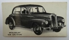 WOLSELEY 4/50 SALOON. Kellogg's Cornflakes Card. 1949 Motor Cars. Number 8.