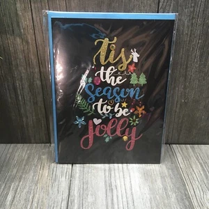 Burgoyne Christmas Holiday Greeting Cards Handmade 3D Season Jolly Trees Bling - Picture 1 of 12
