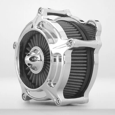 For Harley Dyna Turbine Air Cleaner Intake Softail 93-15 Touring Twin Cam 00-07 Foto 1 de 4