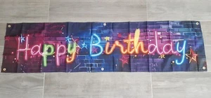 Happy Birthday Fahne Banner ca. 60 x 240 cm Geburtstag Flagge Party - Bild 1 von 2