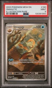2023 POKEMON MEW EN-151 ILLUSTRATION RARE #180 OMANYTE PSA 9 - Picture 1 of 2