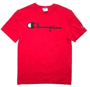 Camiseta Champion Vintage Para Hombre Logo Rojo Bordado Peso Pesado Manga Corta - Imagen 1 de 8