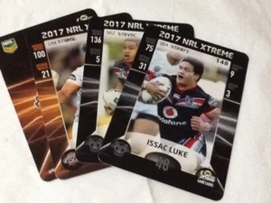 NRL- 2017 - XTreme Cards-4 Cards - Sauaso Sue,Wests Tigers Checklist.See Below - Picture 1 of 2