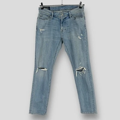 Abercrombie & Fitch Mens W30 L30 Langdon Slim Stretch Distressed Ripped Jeans - Image 1 of 4