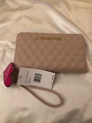 Cartera Betsey Johnson Color Rosa Imitación Cuero Acolchada Patrón Vieira ZA NUEVA CON ETIQUETAS Foto 1 de 4