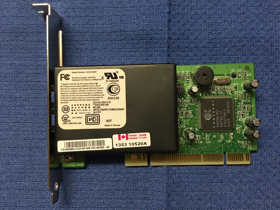Conexant A8648051 56K Internal Fax/Modem PCI - 1456VQH87-2 - Image 1 of 3