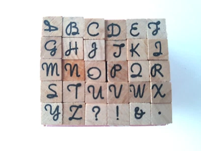 Набор резиновых штампов с мини-алфавитом буквы Hampton Art Studio 1/4 дюйма - Изображение 1 из 4