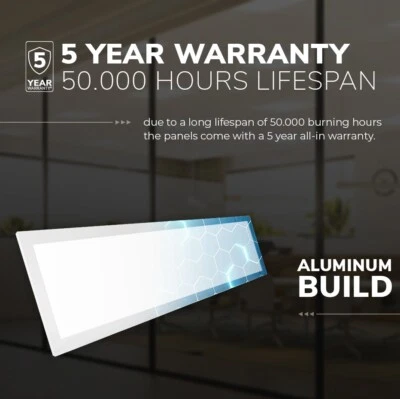 LED Panel Deckenpanel ultraflach Raster-Leuchte Einbau 120x30 60x30 120x60 62x62 - Bild 1 von 4